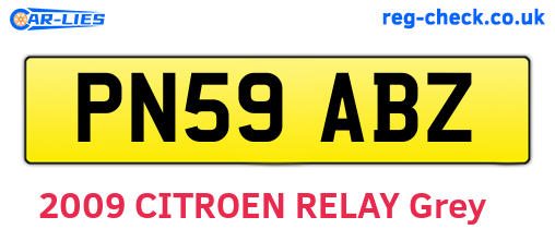 PN59ABZ are the vehicle registration plates.