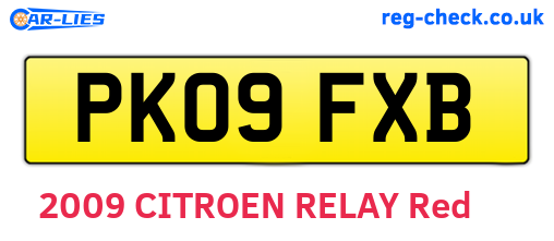 PK09FXB are the vehicle registration plates.