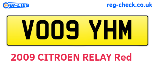 VO09YHM are the vehicle registration plates.
