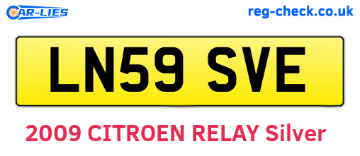 LN59SVE are the vehicle registration plates.
