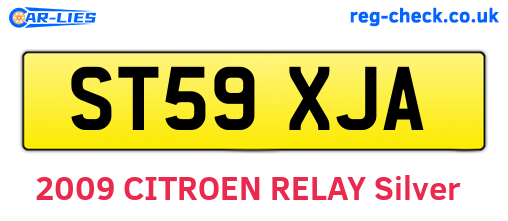 ST59XJA are the vehicle registration plates.