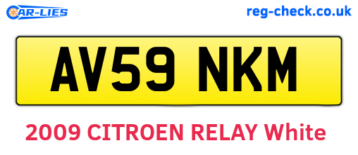AV59NKM are the vehicle registration plates.
