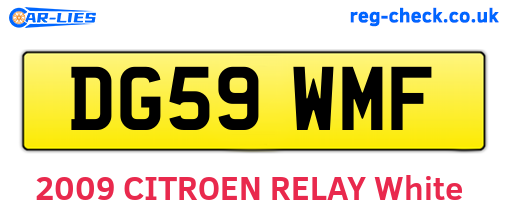 DG59WMF are the vehicle registration plates.
