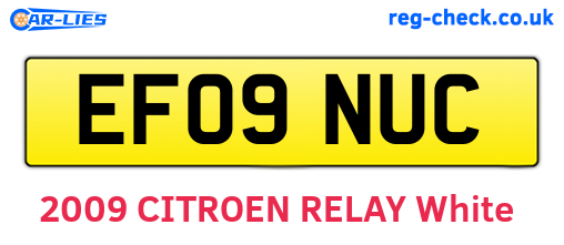 EF09NUC are the vehicle registration plates.