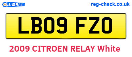 LB09FZO are the vehicle registration plates.