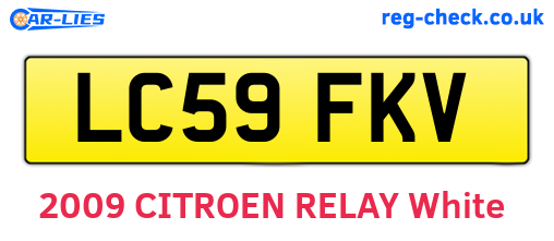 LC59FKV are the vehicle registration plates.