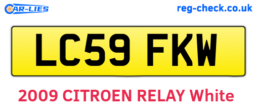 LC59FKW are the vehicle registration plates.