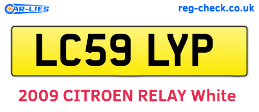 LC59LYP are the vehicle registration plates.