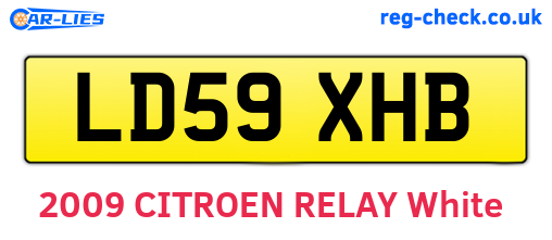 LD59XHB are the vehicle registration plates.