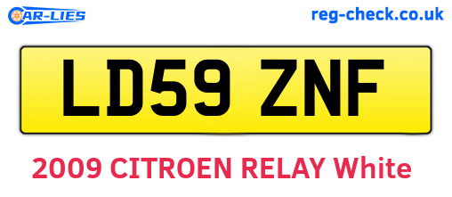 LD59ZNF are the vehicle registration plates.