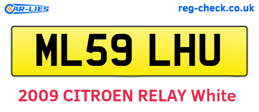ML59LHU are the vehicle registration plates.