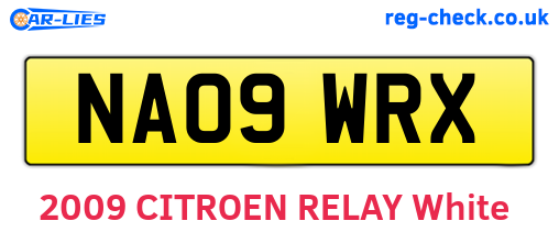 NA09WRX are the vehicle registration plates.