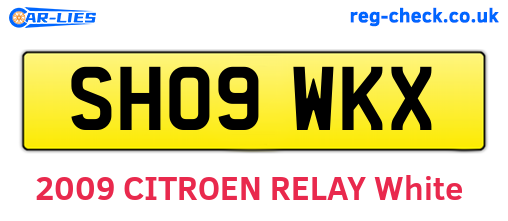 SH09WKX are the vehicle registration plates.