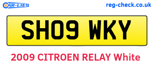 SH09WKY are the vehicle registration plates.