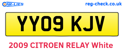 YY09KJV are the vehicle registration plates.