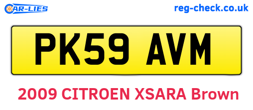 PK59AVM are the vehicle registration plates.