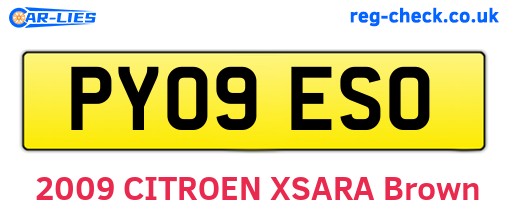 PY09ESO are the vehicle registration plates.
