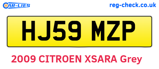 HJ59MZP are the vehicle registration plates.