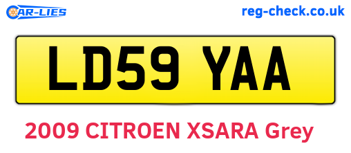 LD59YAA are the vehicle registration plates.