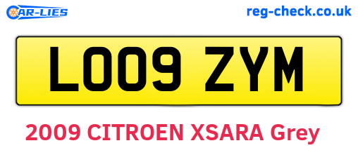 LO09ZYM are the vehicle registration plates.