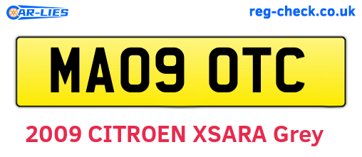 MA09OTC are the vehicle registration plates.