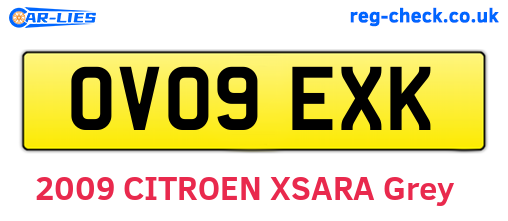 OV09EXK are the vehicle registration plates.
