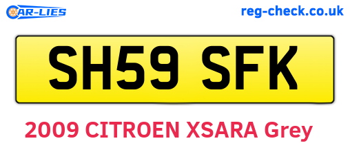 SH59SFK are the vehicle registration plates.