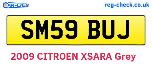 SM59BUJ are the vehicle registration plates.
