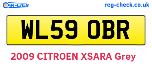 WL59OBR are the vehicle registration plates.