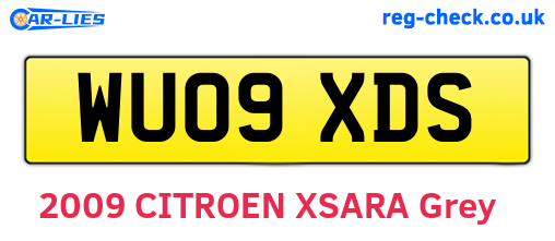 WU09XDS are the vehicle registration plates.