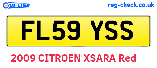 FL59YSS are the vehicle registration plates.