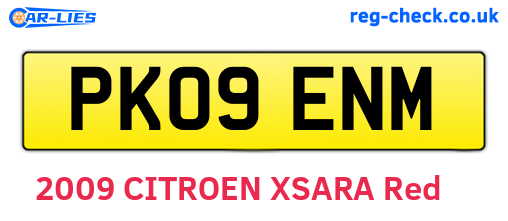 PK09ENM are the vehicle registration plates.