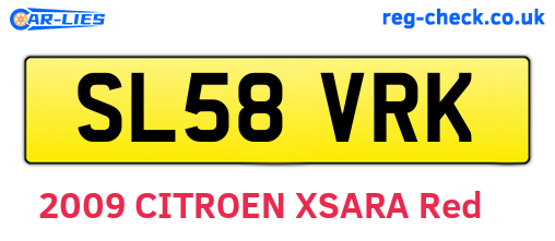 SL58VRK are the vehicle registration plates.