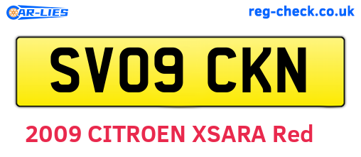 SV09CKN are the vehicle registration plates.