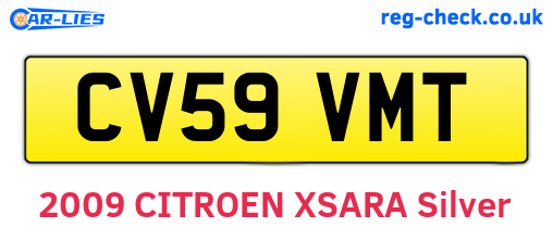 CV59VMT are the vehicle registration plates.