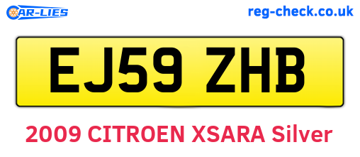 EJ59ZHB are the vehicle registration plates.