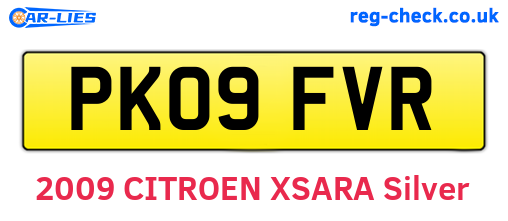 PK09FVR are the vehicle registration plates.