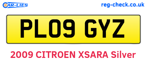 PL09GYZ are the vehicle registration plates.
