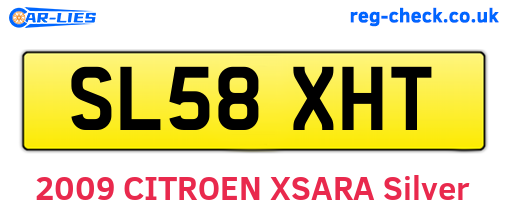 SL58XHT are the vehicle registration plates.