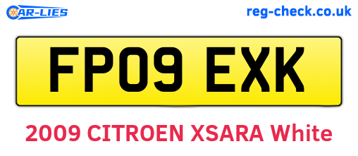 FP09EXK are the vehicle registration plates.