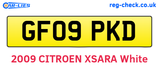 GF09PKD are the vehicle registration plates.