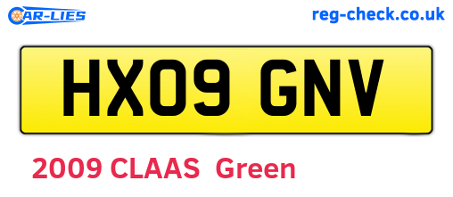 HX09GNV are the vehicle registration plates.