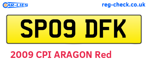 SP09DFK are the vehicle registration plates.