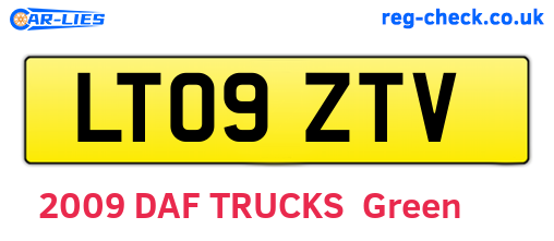 LT09ZTV are the vehicle registration plates.