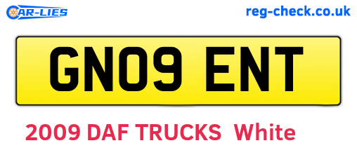 GN09ENT are the vehicle registration plates.