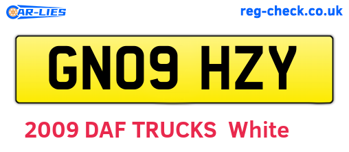 GN09HZY are the vehicle registration plates.
