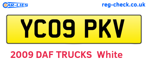 YC09PKV are the vehicle registration plates.