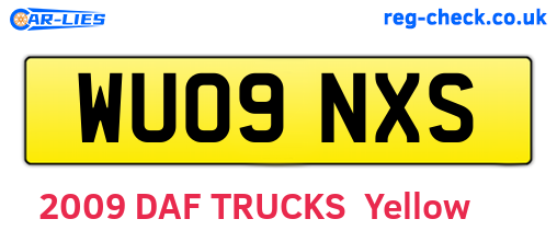 WU09NXS are the vehicle registration plates.