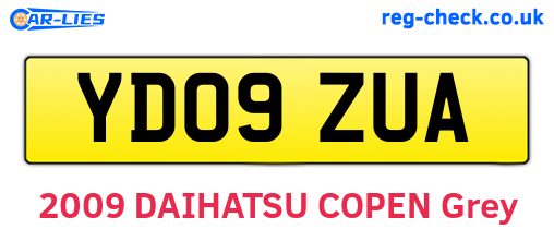 YD09ZUA are the vehicle registration plates.