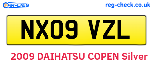 NX09VZL are the vehicle registration plates.